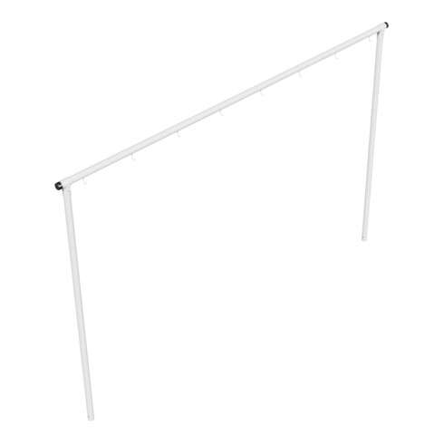 Schake Wäschetrockengerüst Ø60mm, Querstange 4,00m, 8 Haken einseitig, gebogen