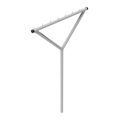 Schake Wäschetrockengerüst Y, Form, Ø 60mm bestehend aus : Querrohr + 8 Rundstiften Ø 10 x 40 mm Gesamtbreite: 1500 mm Gesamthöhe: 2500 mm + Erdanker, feuerverzinkt