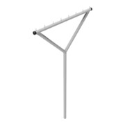 Schake Wäschetrockengerüst Y, Form, Ø 60mm bestehend aus : Querrohr + 8 Rundstiften Ø 10 x 40 mm Gesamtbreite: 1500 mm Gesamthöhe: 2500 mm + Erdanker, feuerverzinkt-4