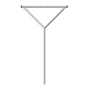 Schake Wäschetrockengerüst Y, Form, Ø 60mm bestehend aus : Querrohr + 8 Rundstiften Ø 10 x 40 mm Gesamtbreite: 1500 mm Gesamthöhe: 2500 mm + Erdanker, feuerverzinkt-5