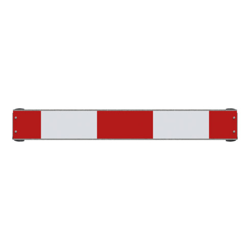 Schake Warnschild mit Rohrschellen, 800 x110 mm, RA2/B