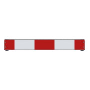 Schake Warnschild mit Rohrschellen, 800 x110 mm, RA2/B