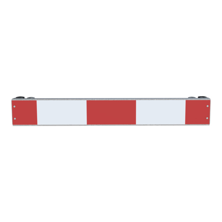 Schake Warnschild mit Rohrschellen, 800 x110 mm, RA2/B