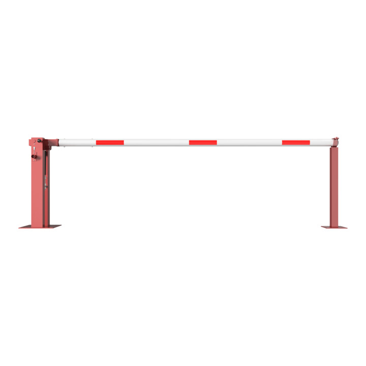 Schake Wegeschranken 3m + fester Auflagestütze, Dreikantverschluss Stahlkonstruktion 120x80mm