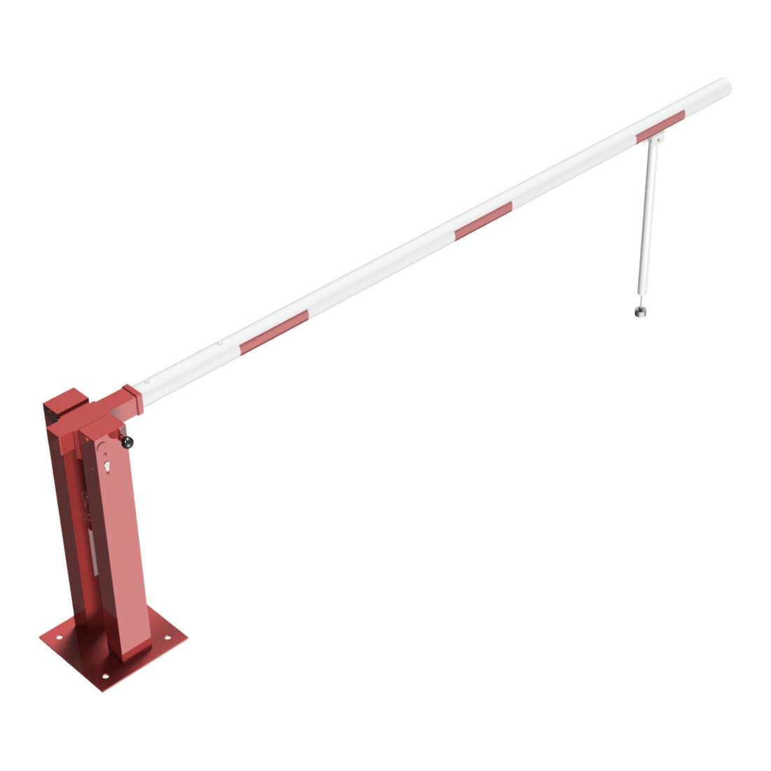 Schake Wegeschranken 3m + Pendelstütze Stahlkonstruktion 120x80mm