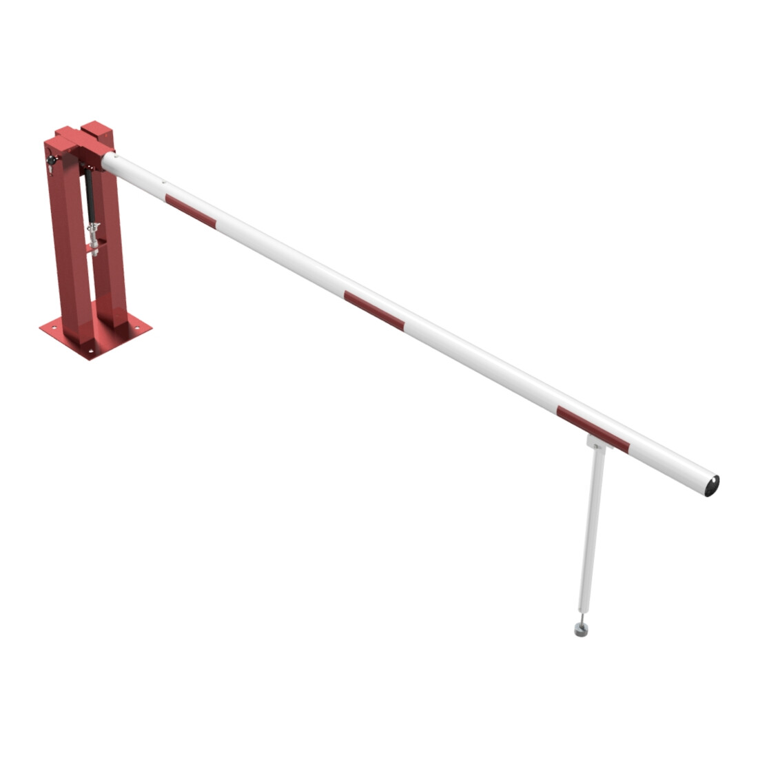 Schake Wegeschranken 3m + Pendelstütze Stahlkonstruktion 120x80mm