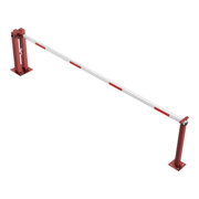 Schake Wegeschranken 4m + fester Auflagestütze, Bodenplatte zum Aufdübeln, für Vorhangschloß Stahlkonstruktion 120x80mm-2
