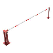 Schake Wegeschranken 4m + fester Auflagestütze, Dreikantverschluss Stahlkonstruktion 120x80mm-4