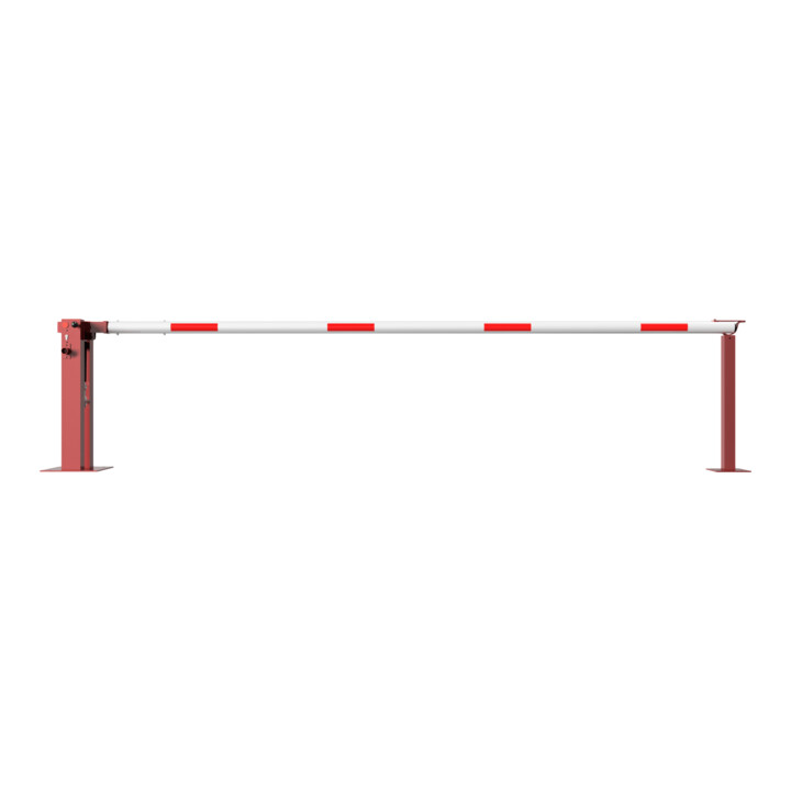 Schake Wegeschranken 4m + fester Auflagestütze, Dreikantverschluss Stahlkonstruktion 120x80mm