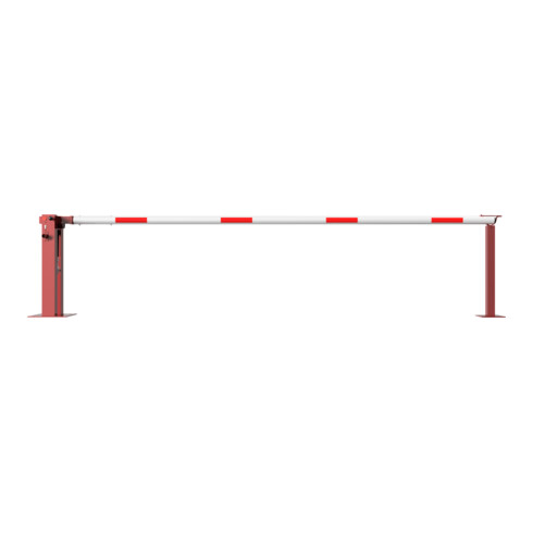 Schake Wegeschranken 4m + fester Auflagestütze, Dreikantverschluss Stahlkonstruktion 120x80mm