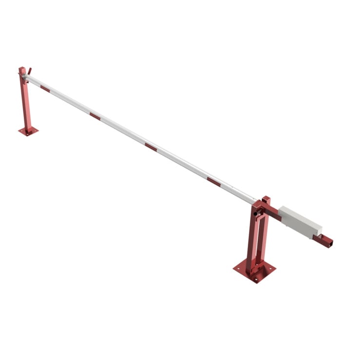 Schake Wegeschranken 4m + fester Auflagestützeverschluß Höhe 950 Überflur verzinkt, beschichtet