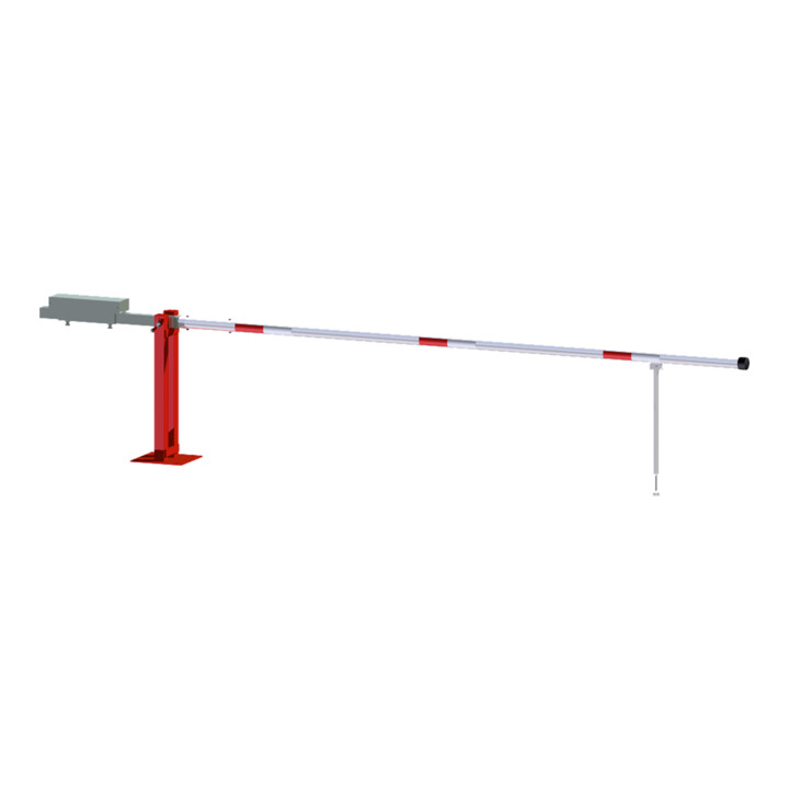 Set Handschranke, B5000mm 950mm, Dreikant, Auflage + Satz Bodenhülse + Dreikantschlüssel M 12 + Grauguss-Univ.-Schlüssel + Seilzugverstärkung