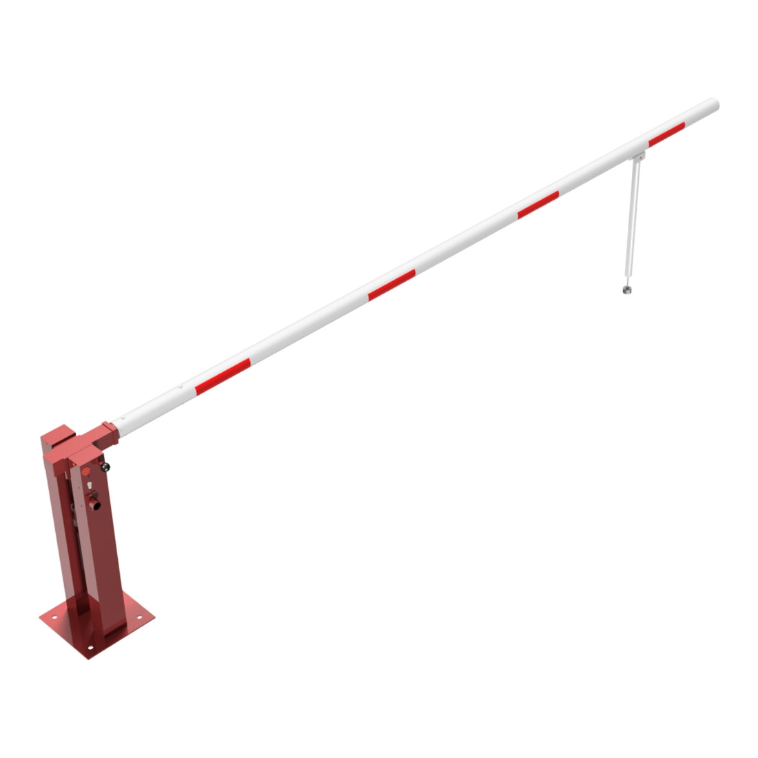 Schake Wegeschranken 4m + Pendelstütze, Dreikantverschluss Stahlkonstruktion 120x80mm
