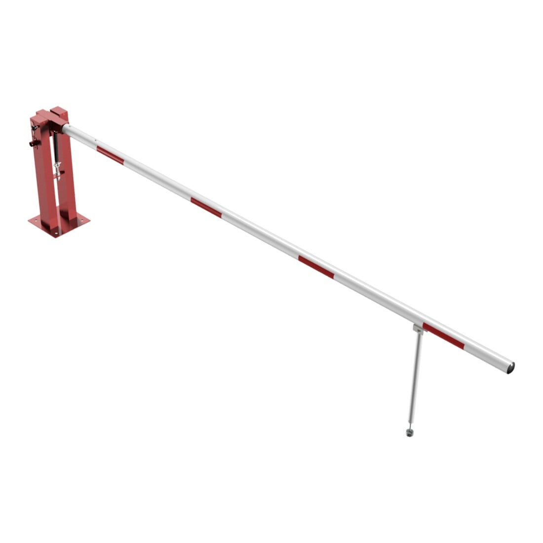 Schake Wegeschranken 4m + Pendelstütze, Dreikantverschluss Stahlkonstruktion 120x80mm