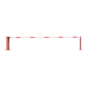 Schake Wegeschranken 5m + fester Auflagestütze, Bodenplatte zum Aufdübeln, für Vorhangschloß Stahlkonstruktion 120x80mm-2