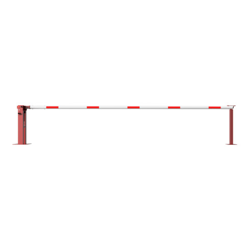 Schake Wegeschranken 5m + fester Auflagestütze, Dreikantverschluss Stahlkonstruktion 120x80mm