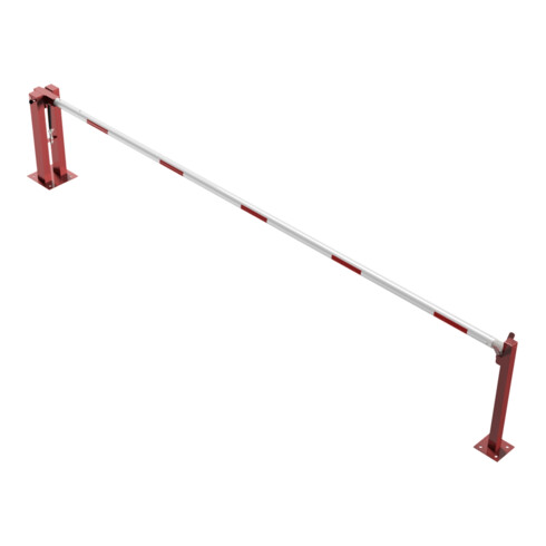 Schake Wegeschranken 5m + fester Auflagestütze Stahlkonstruktion 120x80mm