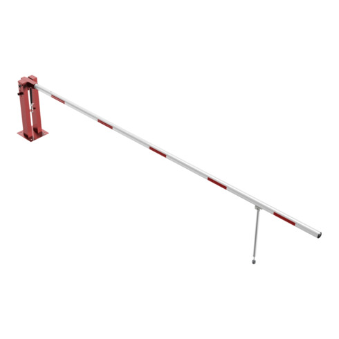 Schake Wegeschranken 5m + Pendelstütze, Dreikantverschluss Stahlkonstruktion 120x80mm