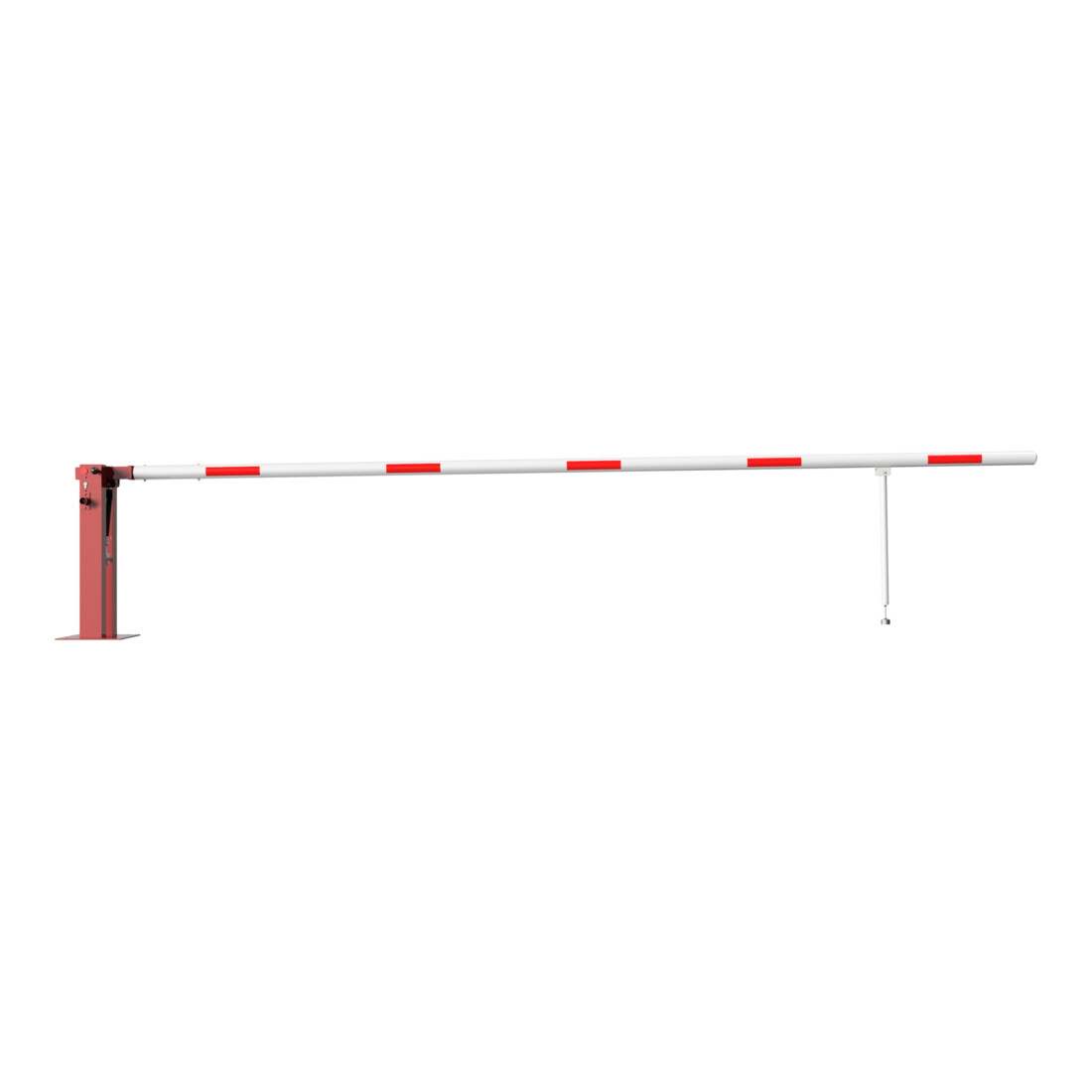 Schake Wegeschranken 5m + Pendelstütze, Dreikantverschluss Stahlkonstruktion 120x80mm