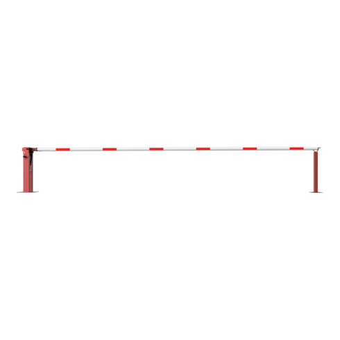 Schake Wegeschranken 6m + fester Auflagestütze, Dreikantverschluss Stahlkonstruktion 120x80mm