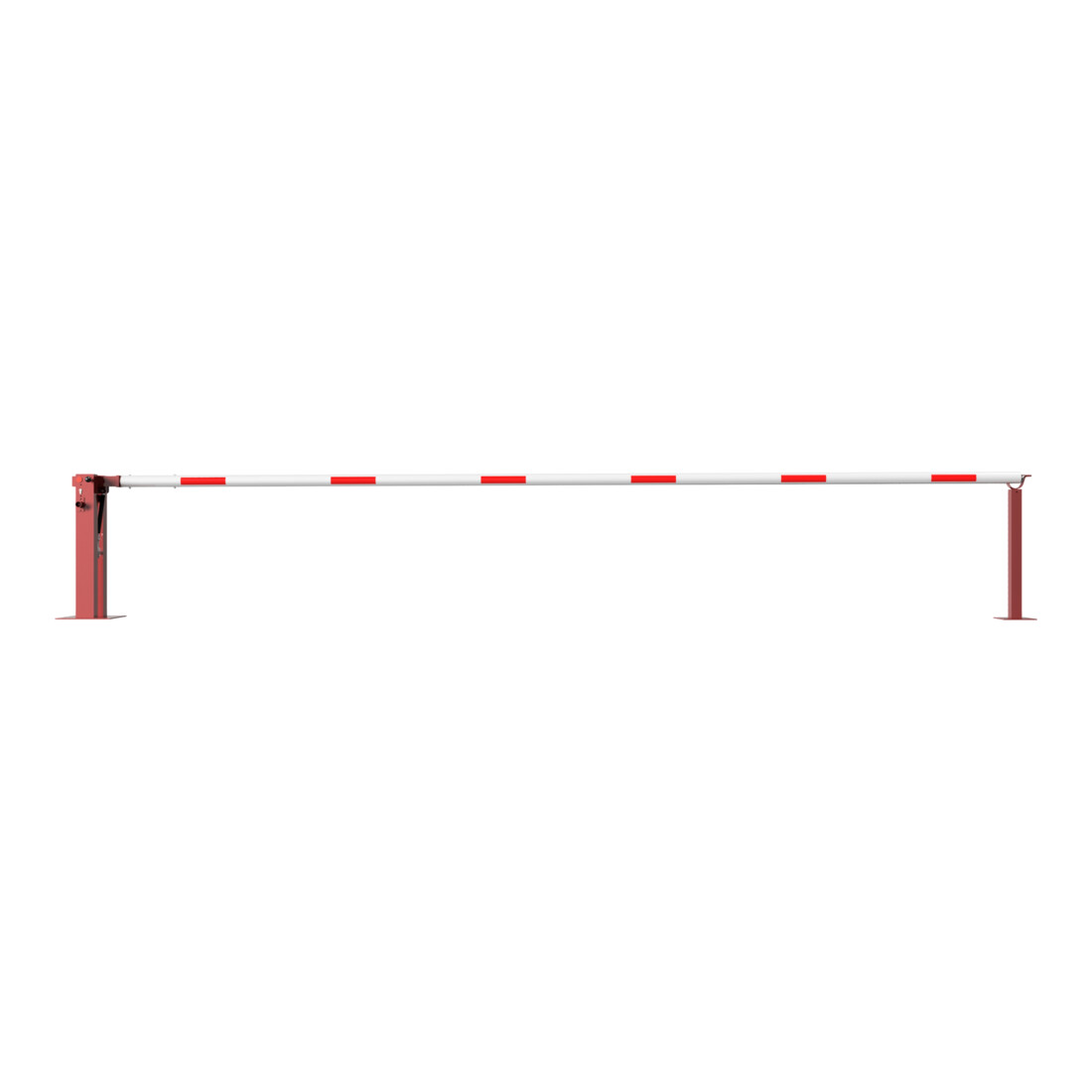 Schake Wegeschranken 6m + fester Auflagestütze, Dreikantverschluss Stahlkonstruktion 120x80mm