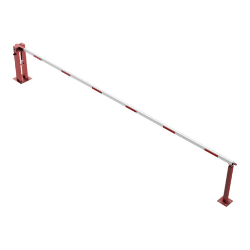 Schake Wegeschranken 6m + fester Auflagestütze, Dreikantverschluss Stahlkonstruktion 120x80mm