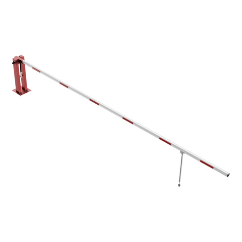 Schake Wegeschranken 6m + Pendelstütze, Bodenplatte zum Aufdübeln + Dreikantverschluß Stahlkonstruktion 120x80mm