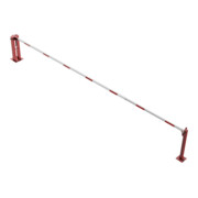 Schake Wegeschranken 7m + fester Auflagestütze, Bodenplatte zum Aufdübeln + Dreikantverschluß Stahlkonstruktion 120x80mm-2