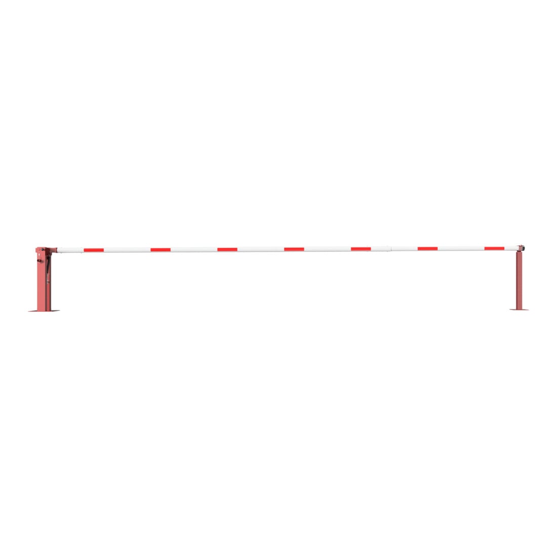 Schake Wegeschranken 7m + fester Auflagestütze, Dreikantverschluss Stahlkonstruktion 120x80mm