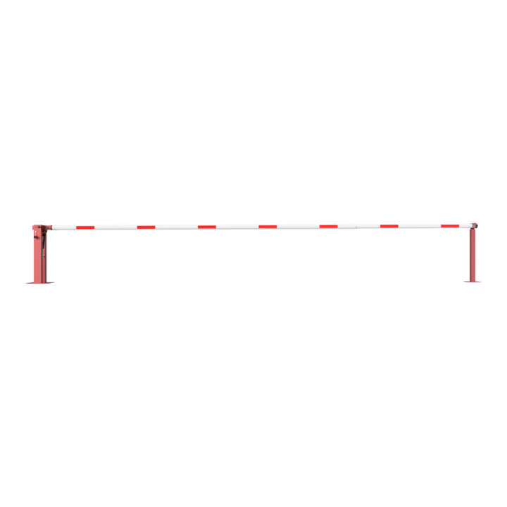 Schake Wegeschranken 7m + fester Auflagestütze, Dreikantverschluss Stahlkonstruktion 120x80mm