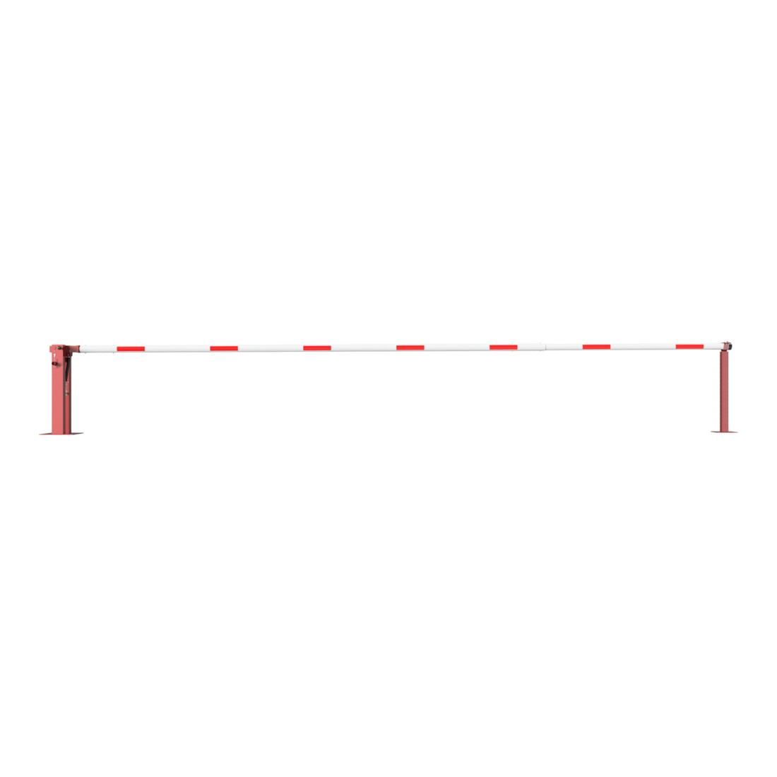 Schake Wegeschranken 7m + fester Auflagestütze, Dreikantverschluss Stahlkonstruktion 120x80mm