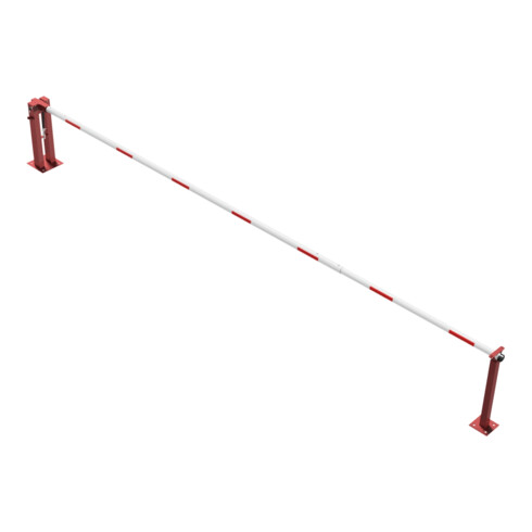 Schake Wegeschranken 7m + fester Auflagestütze, Dreikantverschluss Stahlkonstruktion 120x80mm