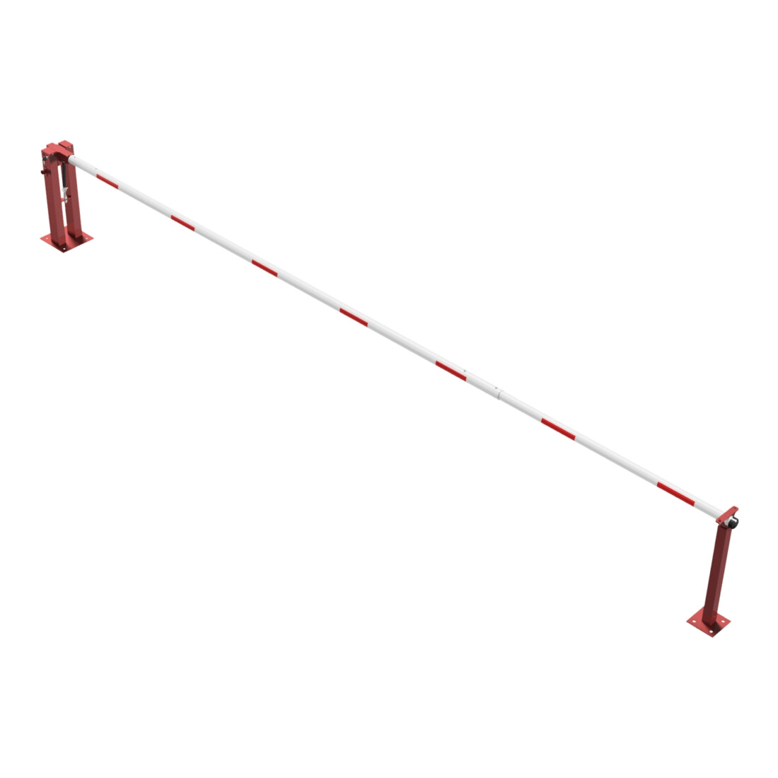 Schake Wegeschranken 7m + fester Auflagestütze, Dreikantverschluss Stahlkonstruktion 120x80mm