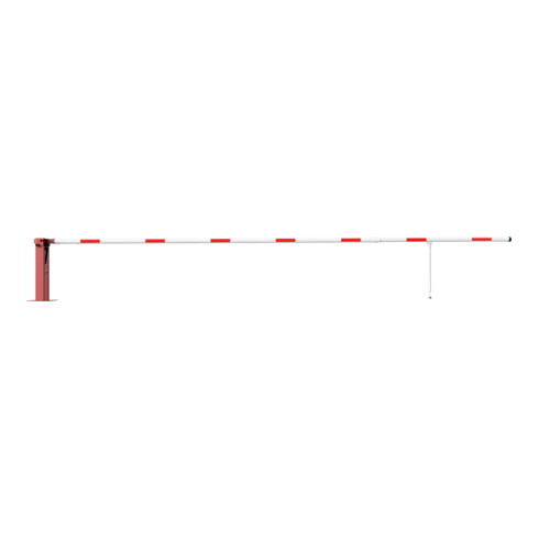 Schake Wegeschranken 7m + Pendelstütze, Bodenplatte zum Aufdübeln + Dreikantverschluß Stahlkonstruktion 120x80mm