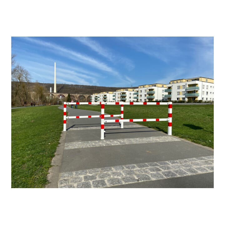 Schake Wegesperren 1,50m + Knieholm + Dreikantverschluss, schwenkbar feuerverzinkt