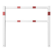 Schake Wegesperren 1,50m + Knieholm, weiß, beschichtet, + rot reflektierenden Leuchtstreifen kpl. verschweißt-5