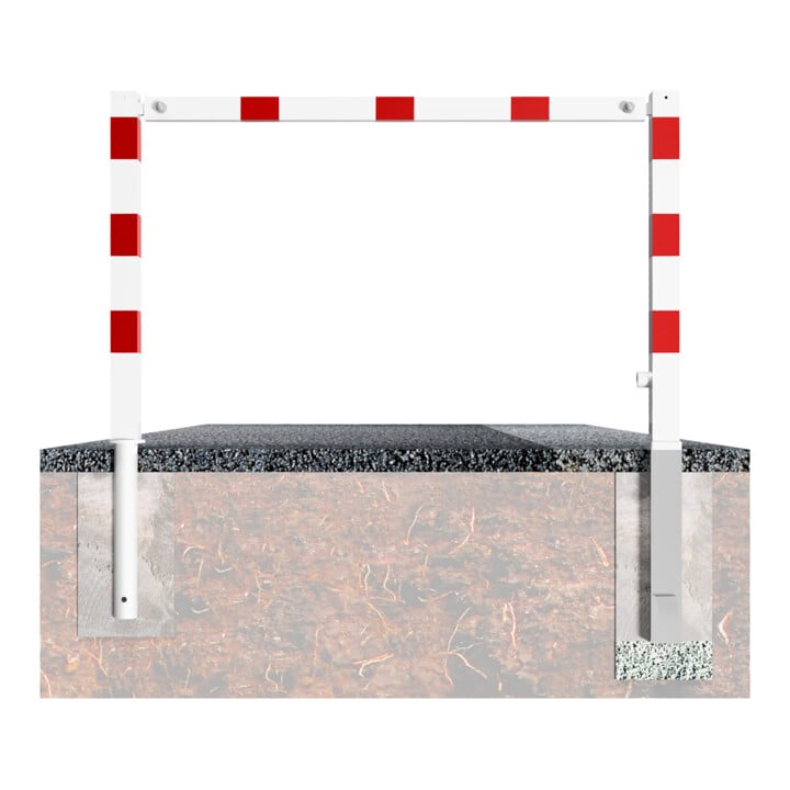 Set Schake Wegesperren 1,50m ohne Knieholm + Dreikantverschluss, schwenkbar,...