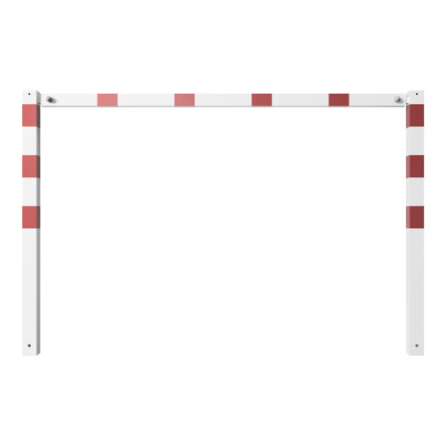 Schake Wegesperren 2,00m feststehend, weiß, beschichtet, + rot reflektierenden Leuchtstreifen, ohne Knieholm