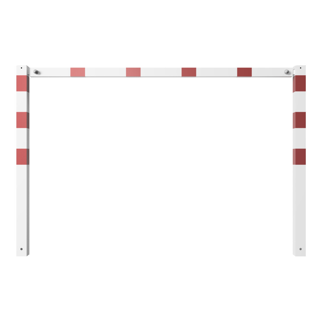 Schake Wegesperren 2,00m feststehend, weiß, beschichtet, + rot reflektierenden Leuchtstreifen, ohne Knieholm