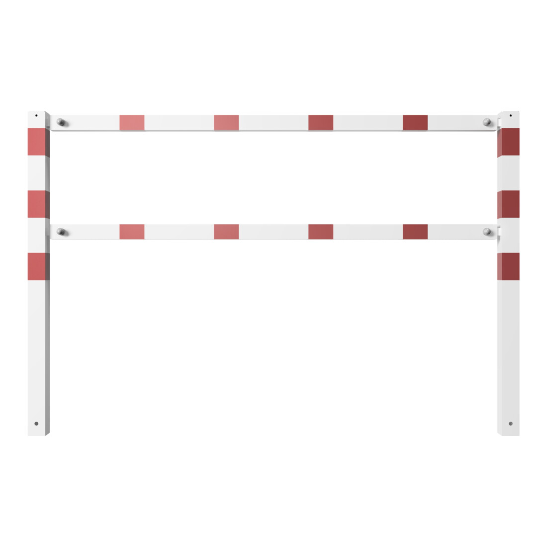 Schake Wegesperren 2,00m + Knieholm, weiß, beschichtet, + rot reflektierenden Leuchtstreifen
