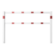 Schake Wegesperren 2,00m + Knieholm, weiß, beschichtet, + rot reflektierenden Leuchtstreifen kpl. verschweißt-5