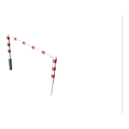 Schake Wegesperren 2,00m ohne Knieholm + Dreikantverschluss, schwenkbar, weiß / rot