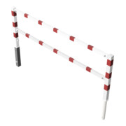 Schake Wegesperren 2,50m + Knieholm + Dreikantverschluss, schwenkbar, weiß / rot-4