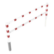 Schake Wegesperren 2,50m + Knieholm + Dreikantverschluss, schwenkbar, weiß / rot-5
