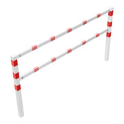 Schake Wegesperren 2,50m + Knieholm, weiß, beschichtet, + rot reflektierenden Leuchtstreifen-4