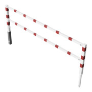 Schake Wegesperren 3,00m + Knieholm + Dreikantverschluss, schwenkbar, weiß / rot-4