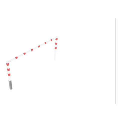 Schake Wegesperren 3,00m ohne Knieholm + Dreikantverschluss, schwenkbar, weiß / rot