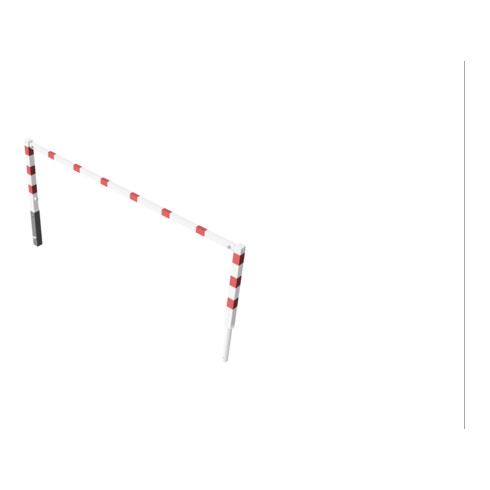 Schake Wegesperren 3,00m ohne Knieholm + Dreikantverschluss, schwenkbar, weiß / rot
