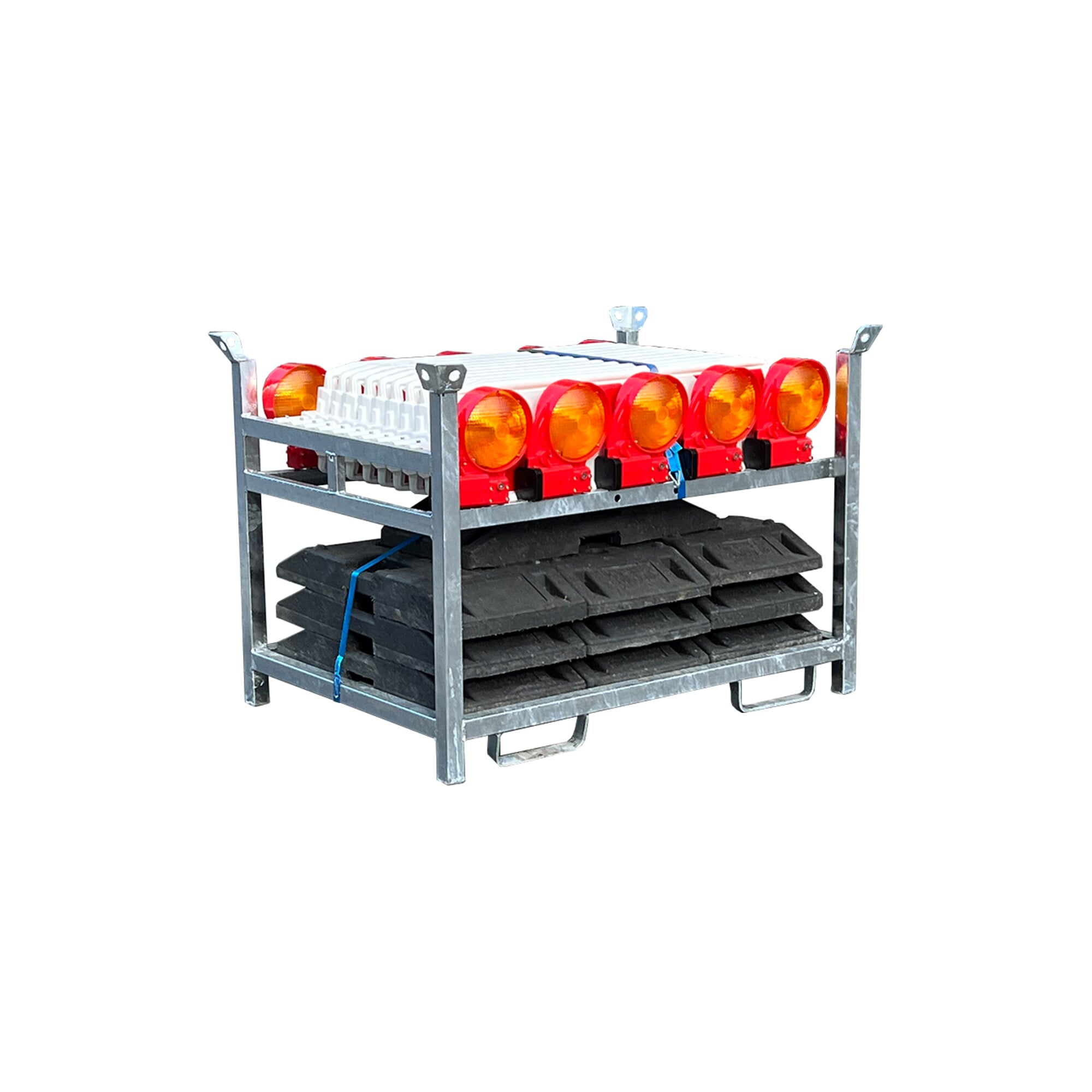 Schake Wendebaken mit Fußplatten und Bakenleuchten 36NOX-G2-SET3 doppelseitig schraffiert