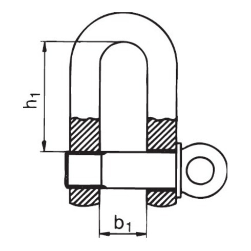 Schäkel droit galZn 10,0mm-3/8" WK